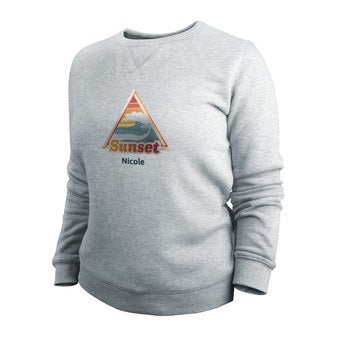 Sweatshirt personalizada - Mulheres - Cinza