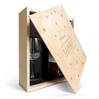 Salentein Primus Malbec mit Glas & graviertem Deckel