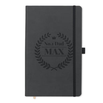 Father's Day notebook - engraved - Black