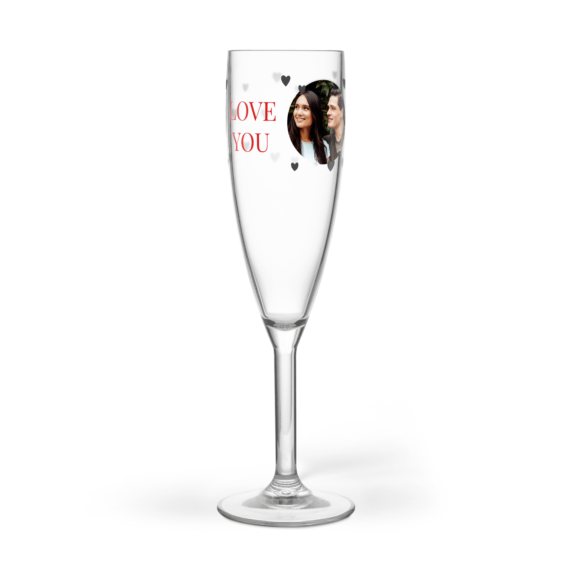 Personalizowany kieliszek na szampana ze zdjęciem - plastikowy