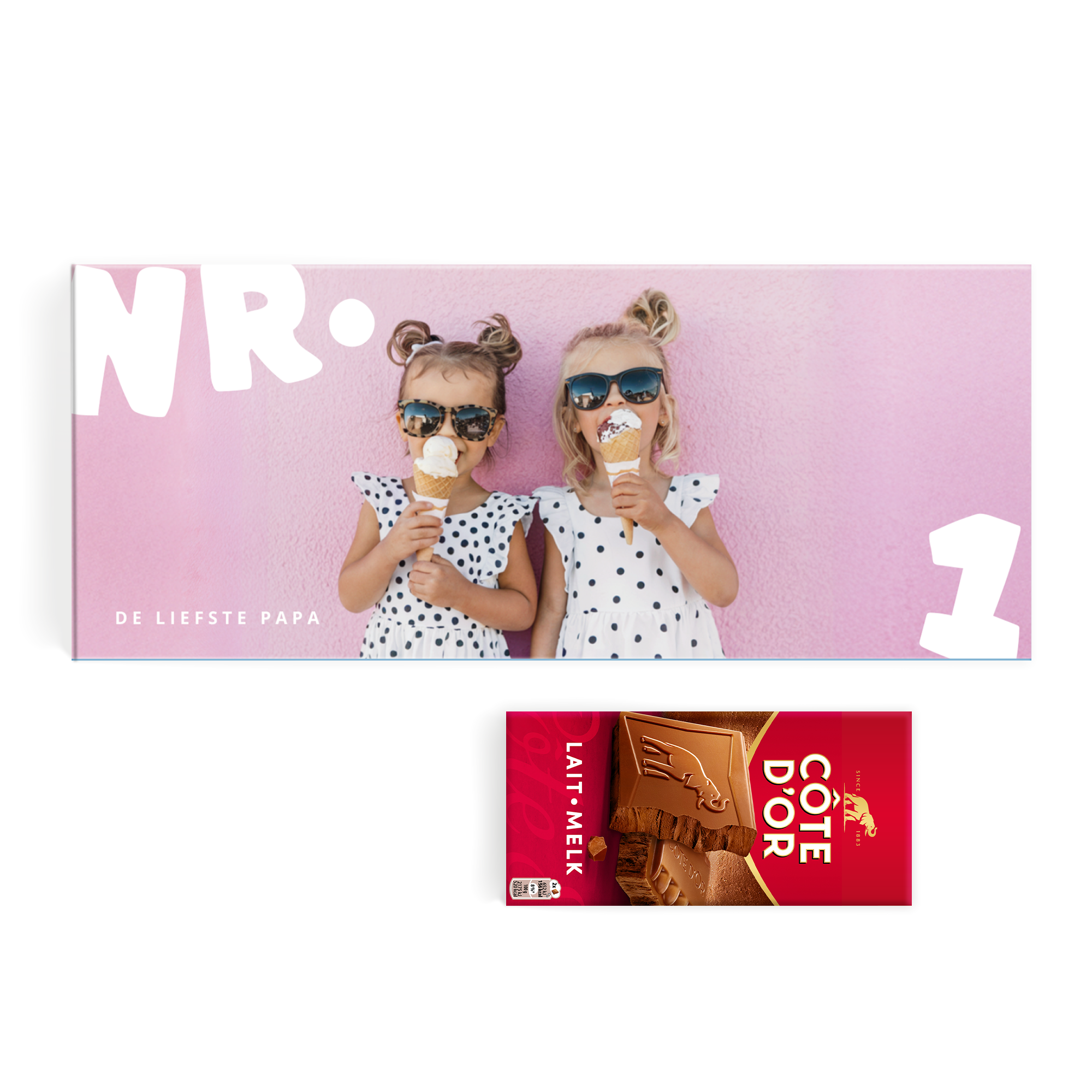 Mega reep met Côte d'Or chocolade personaliseren - 900 gram