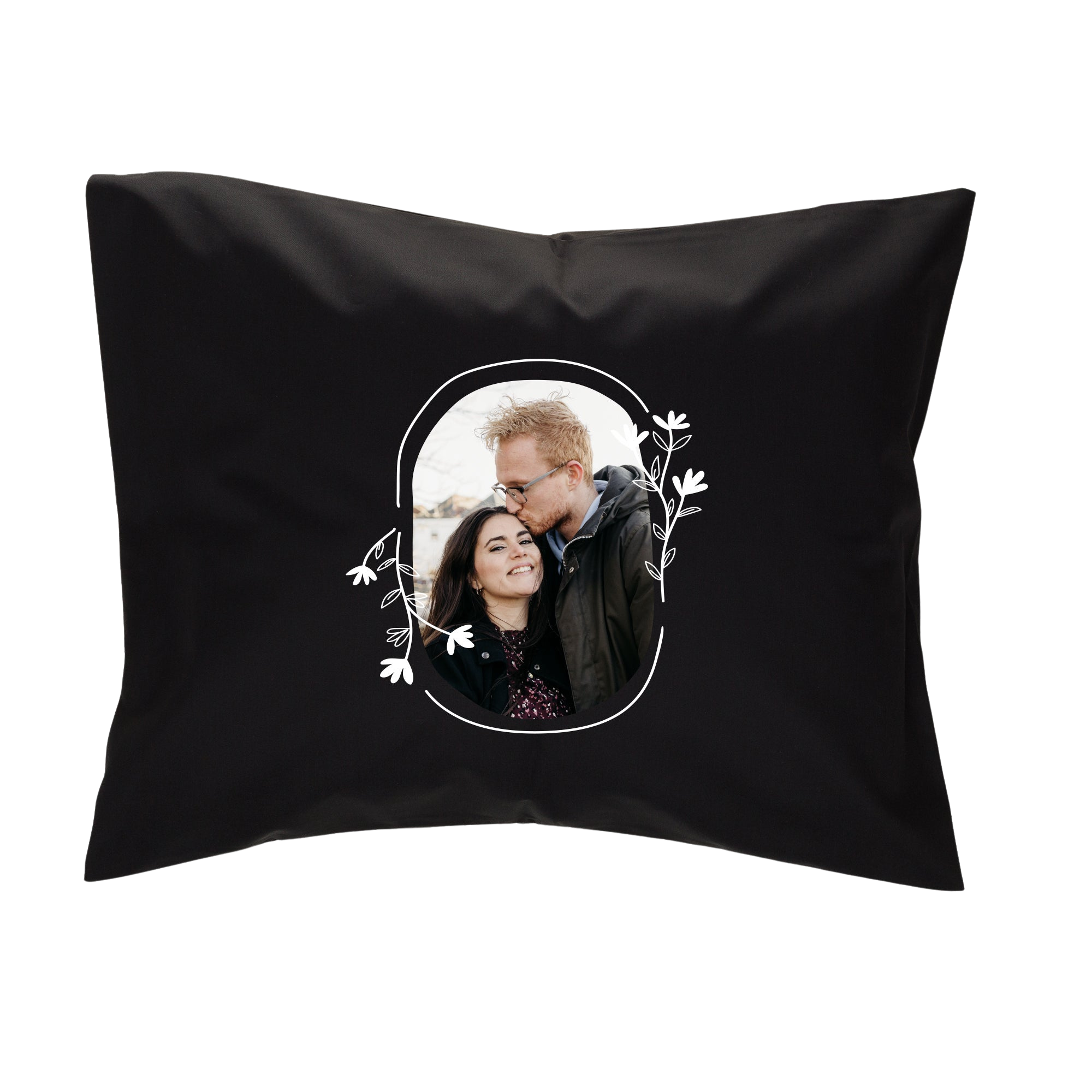Personalisierter Kissenbezug - 50 x 60 cm - Schwarz