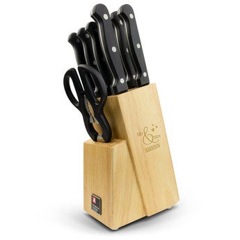 Personalised wooden knife block