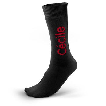 Chaussettes noires personnalisées 35-38