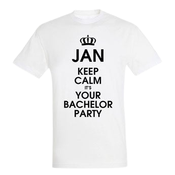 T-Shirt bedrucken - Herren - Weiß - XL