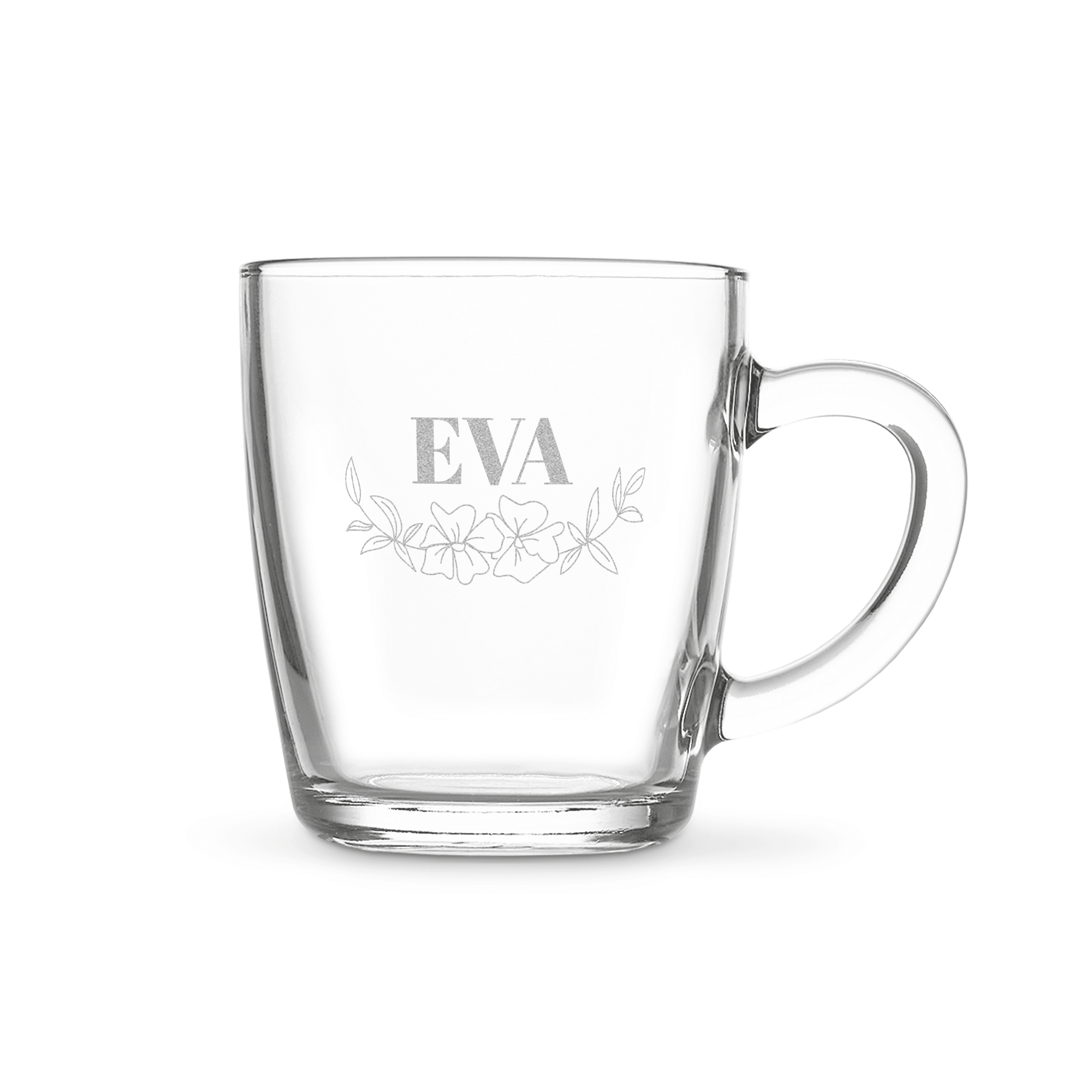 Personalised glass mug - Engraved