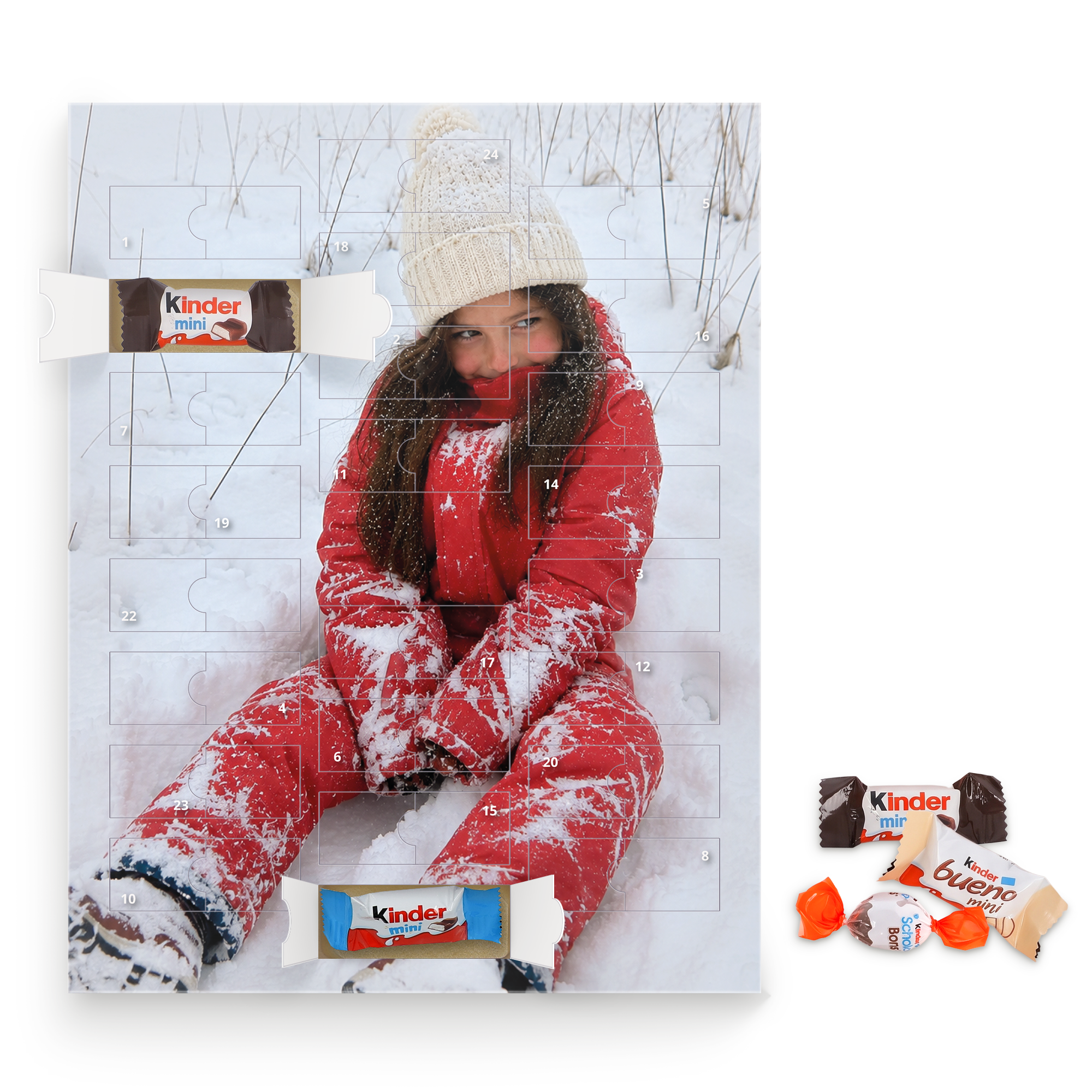 Spersonalizowany kalendarz adwentowy kinder Chocolate - z własnym projektem