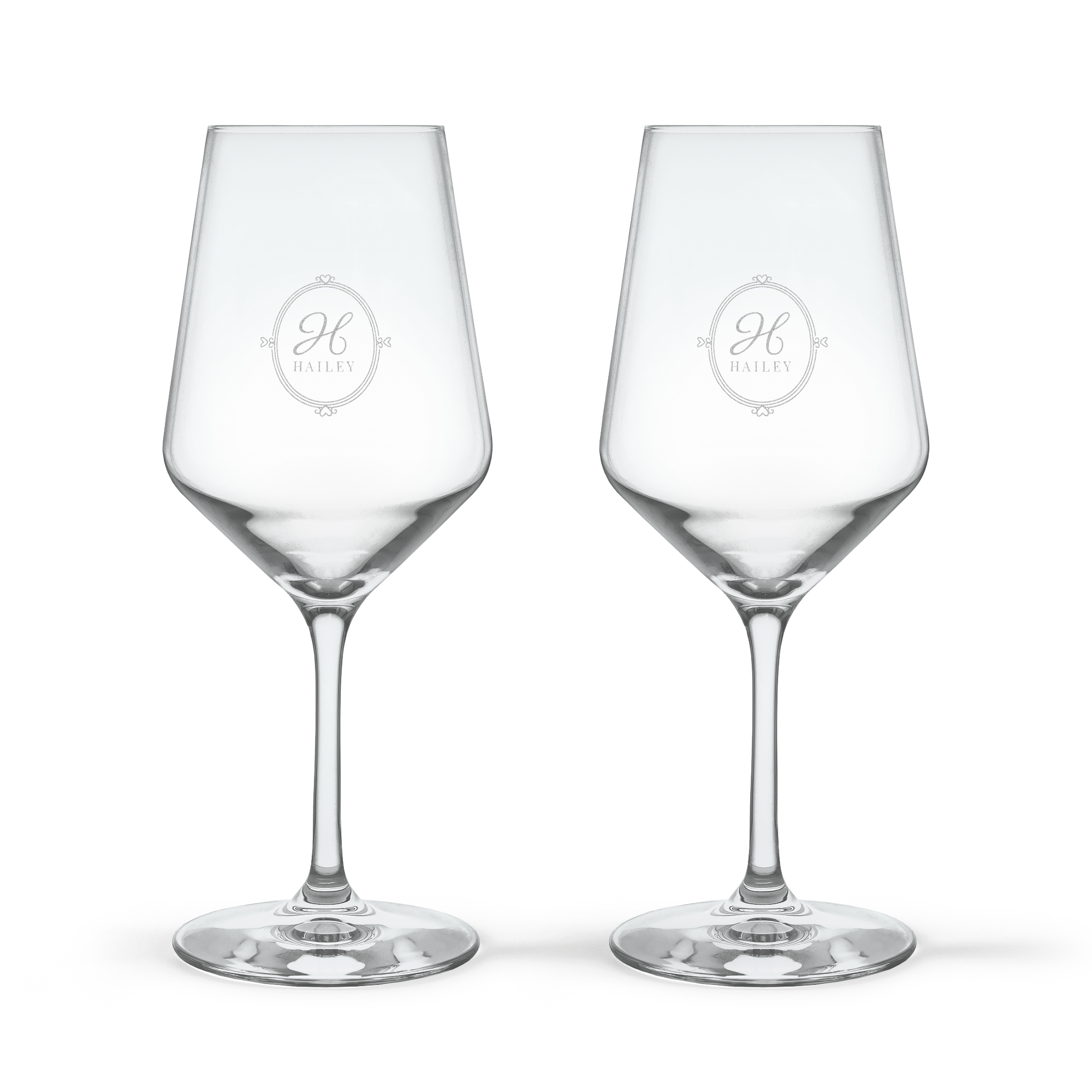 Rood wijnglas graveren - Kristalglas - 2 stuks