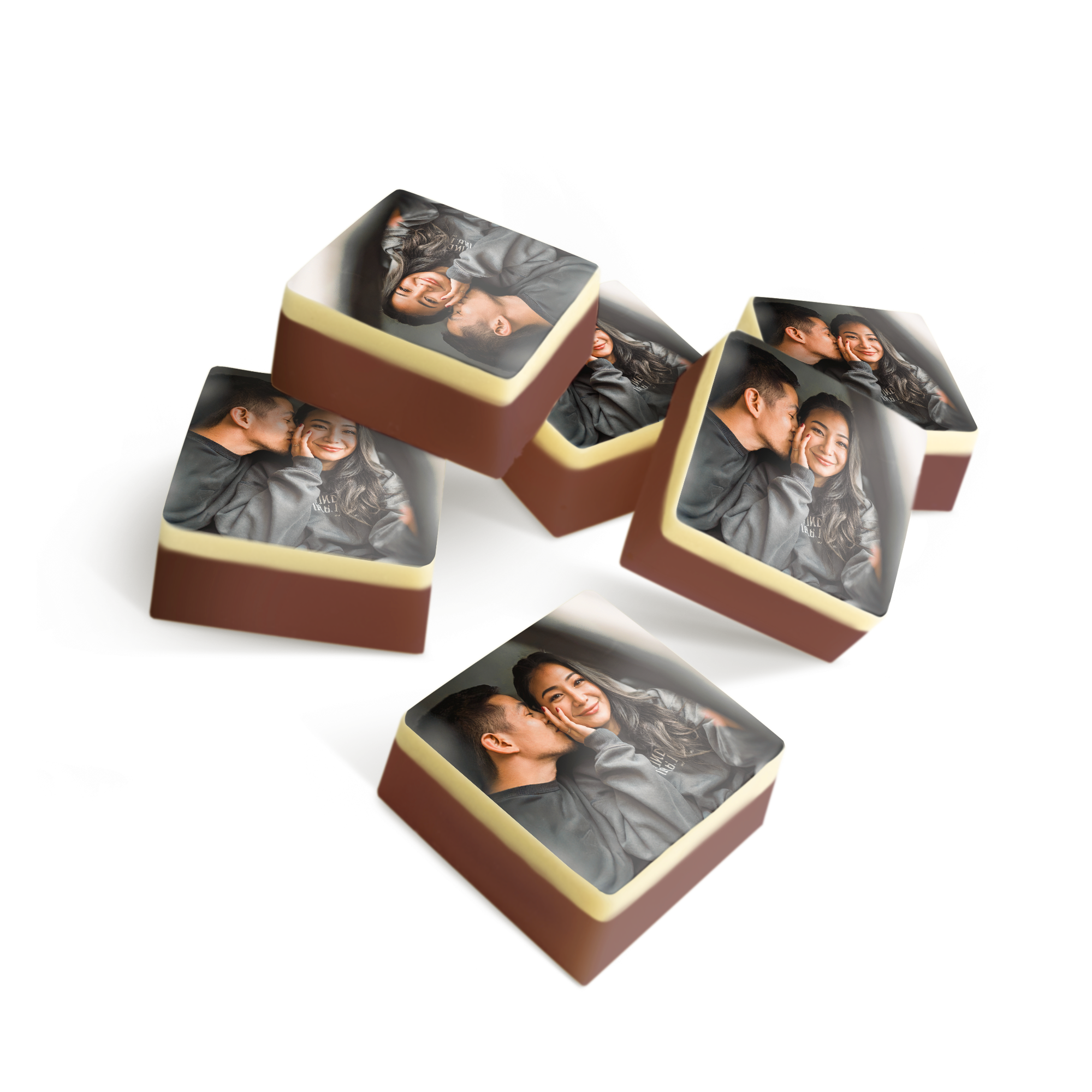 Pralinen mit Foto - Quadrat - 36 Stück