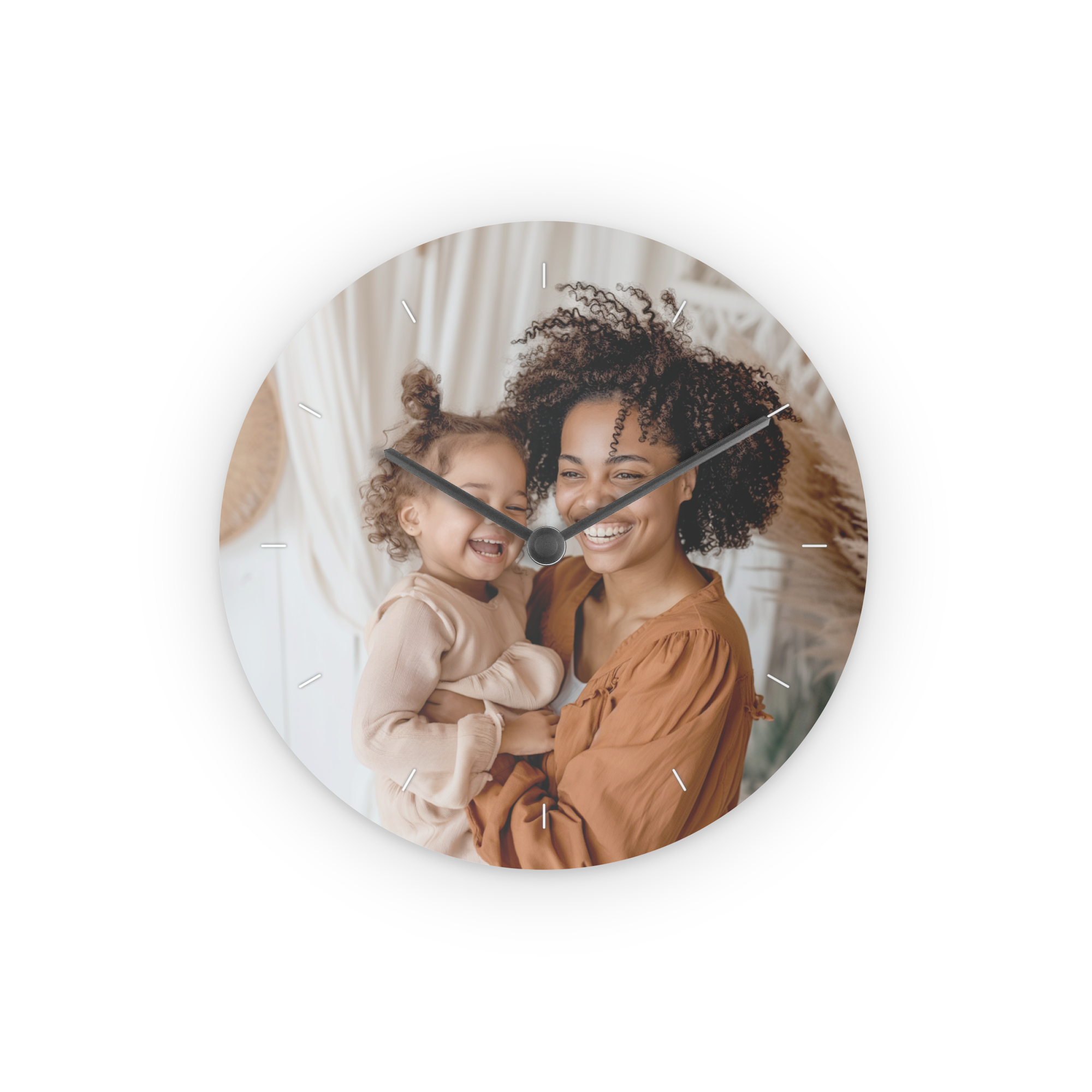 Wanduhr mit Foto - Hartfaser - M - Ø 20,5cm