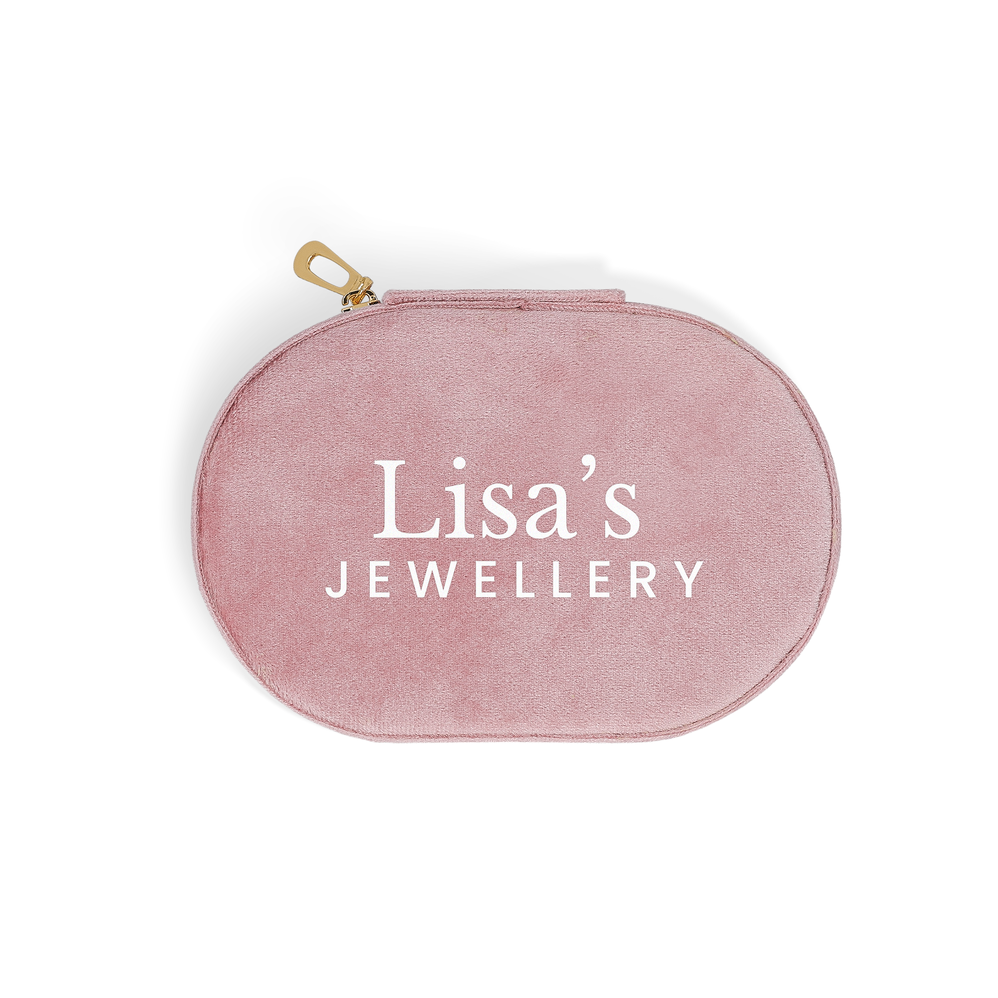 Boîte à bijoux personnalisée prénom - Ovale - Rose