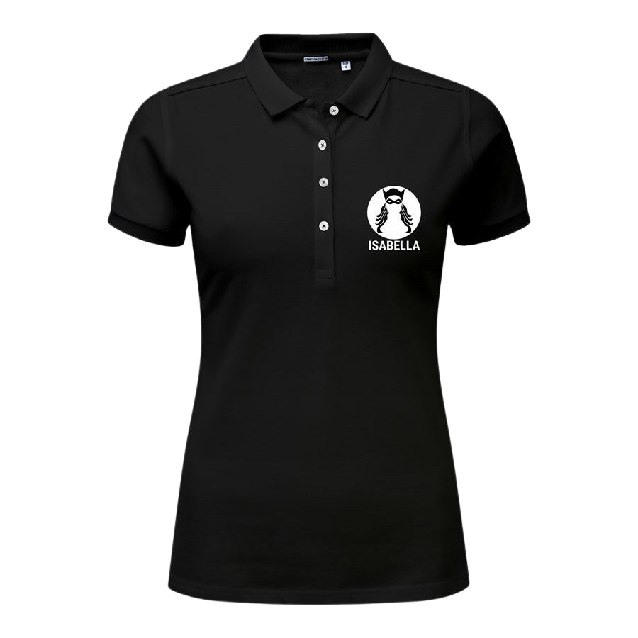 Personalised polo t-shirt - Women - Black - XL
