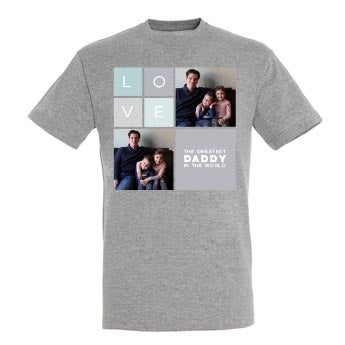 Personalised t-shirt - Father's Day - Grey - S