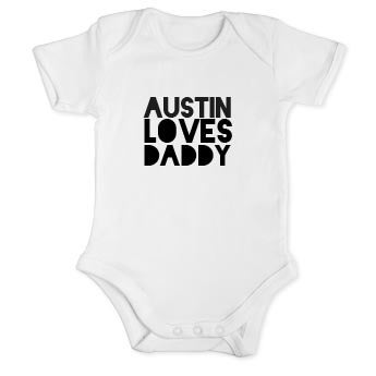 Personalised First Father's day babygrow - White-50/56