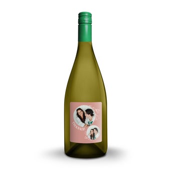 Wino z etykietą personalizowaną- Emil Bauer Weissburgunder