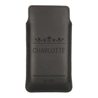 Housse portable cuir - L  - Noir