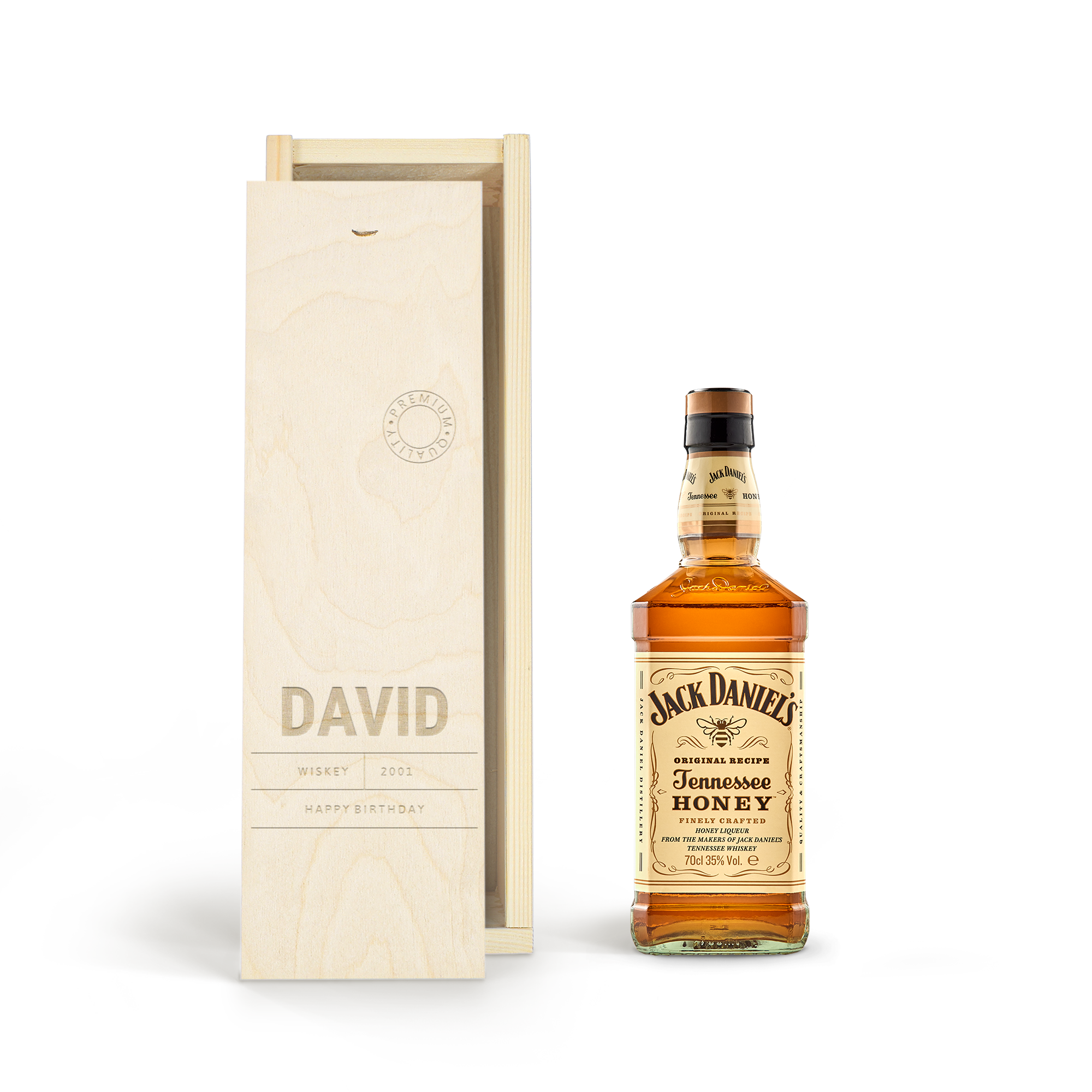 Jack Daniels Honey - Gravírozott díszdobozban