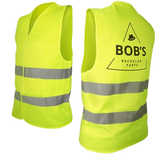 Warnweste bedrucken - gelb -  XXL/XXXL