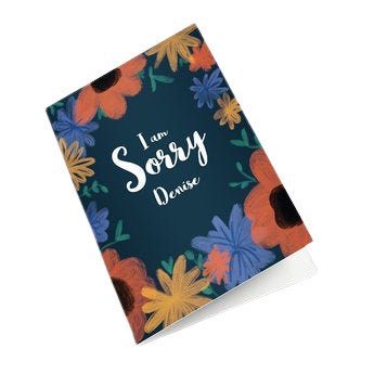 Personalised greeting card - Sorry - M - Portrait