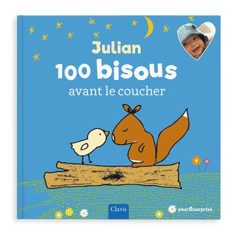 Livre pour enfant personnalisé - 100 bisous avant le coucher