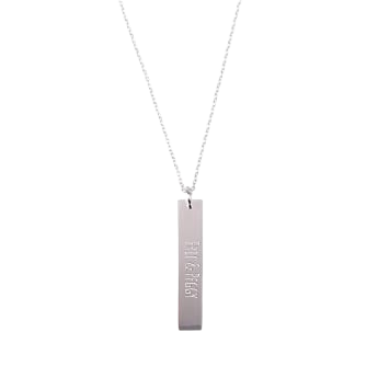 Collier prénom gravé - argent