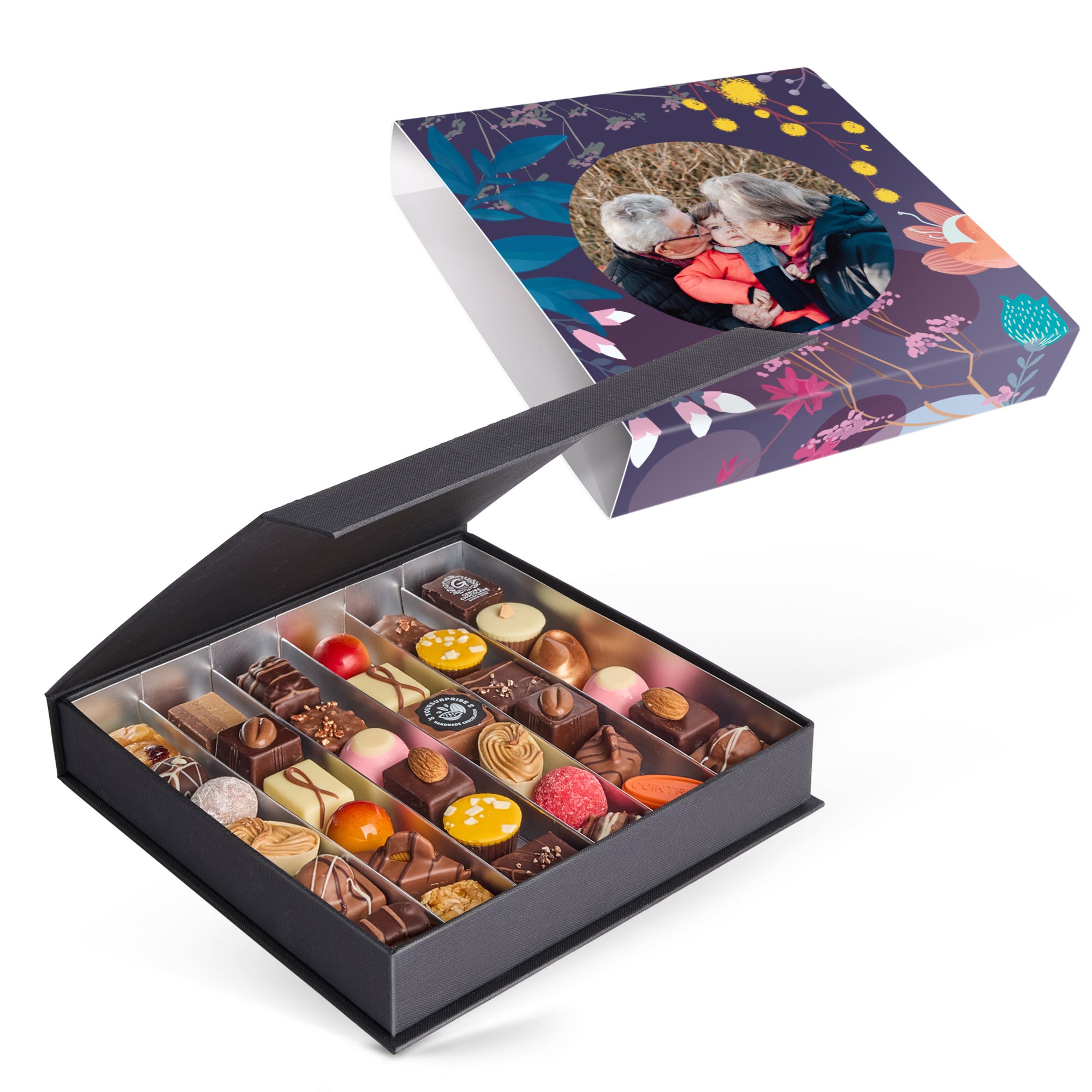 Caixa de bonbons personalizada (36 chocolates)