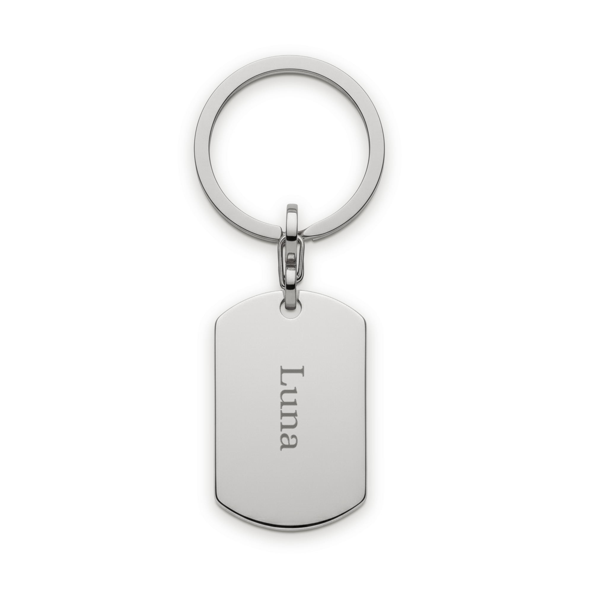 Sleutelhanger graveren - Dog tag - Zilver