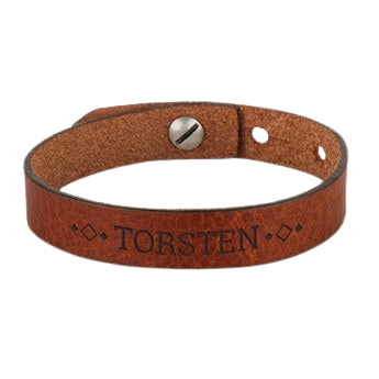 Lederarmband mit Gravur zum Vatertag - Braun