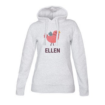 Personalised hoodie - Women - Grey - S