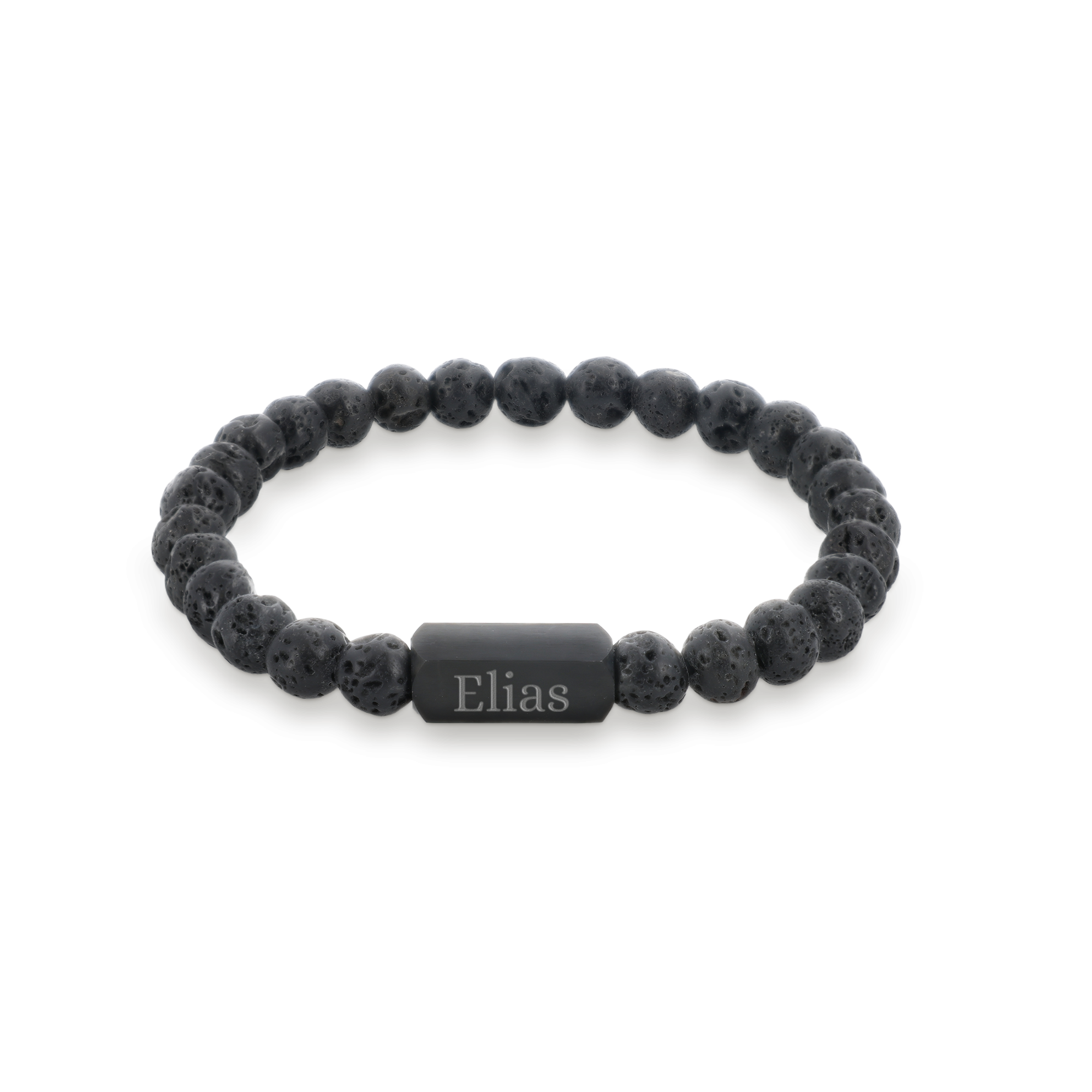 Lava armband mit Gravur - M - 6mm