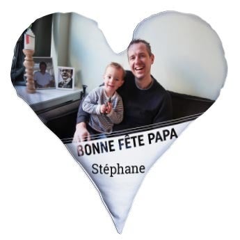 Coussin coeur Fête des pères
