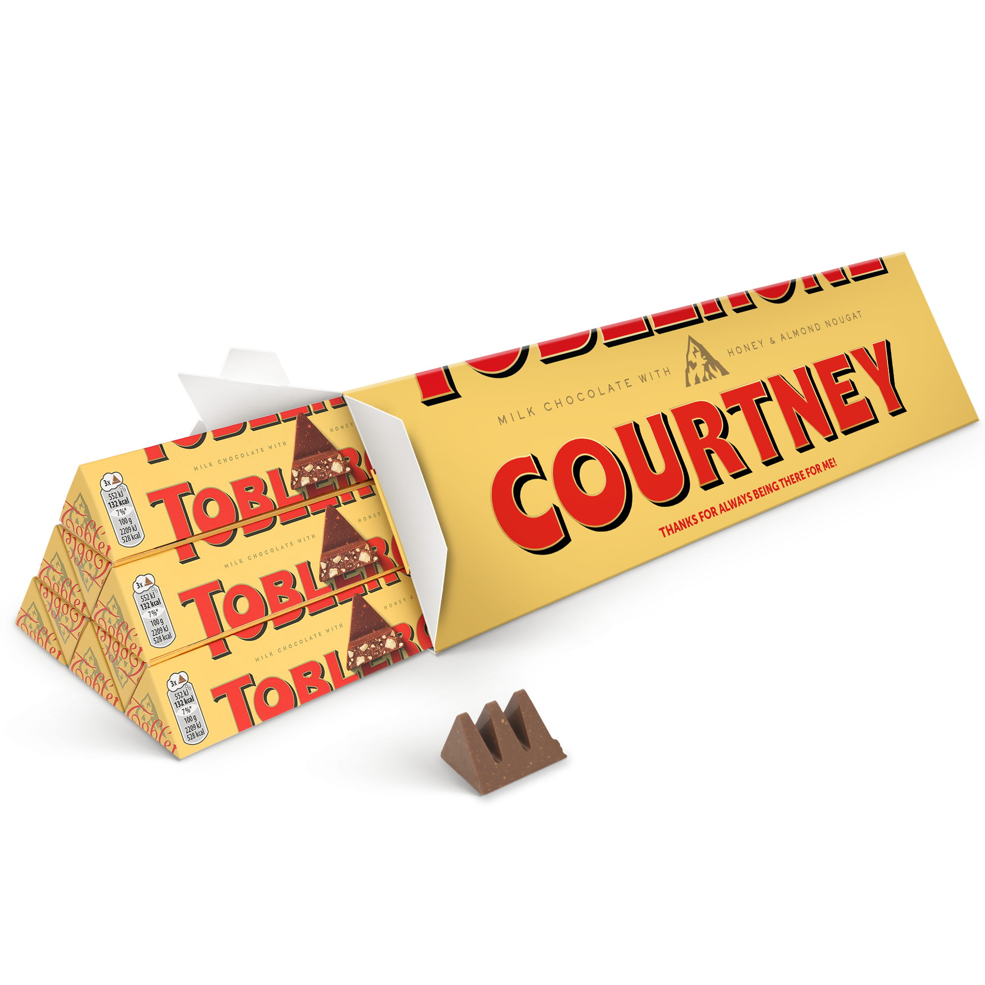 Personalizovaná tyčinka Toblerone - 1800 gramov