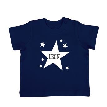 Personalised baby T-shirt - Short sleeve - Navy - 62/68