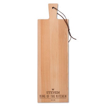 Wooden serving platter - Beech wood - Oblong - Portrait (S)