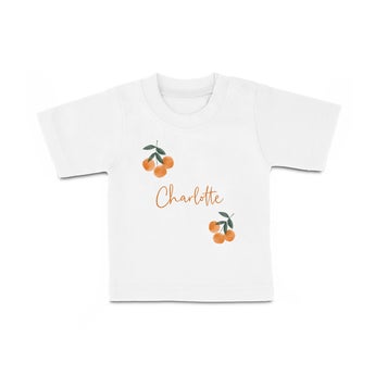 T-shirt til babyer - Korte ærmer - hvid - 86/92