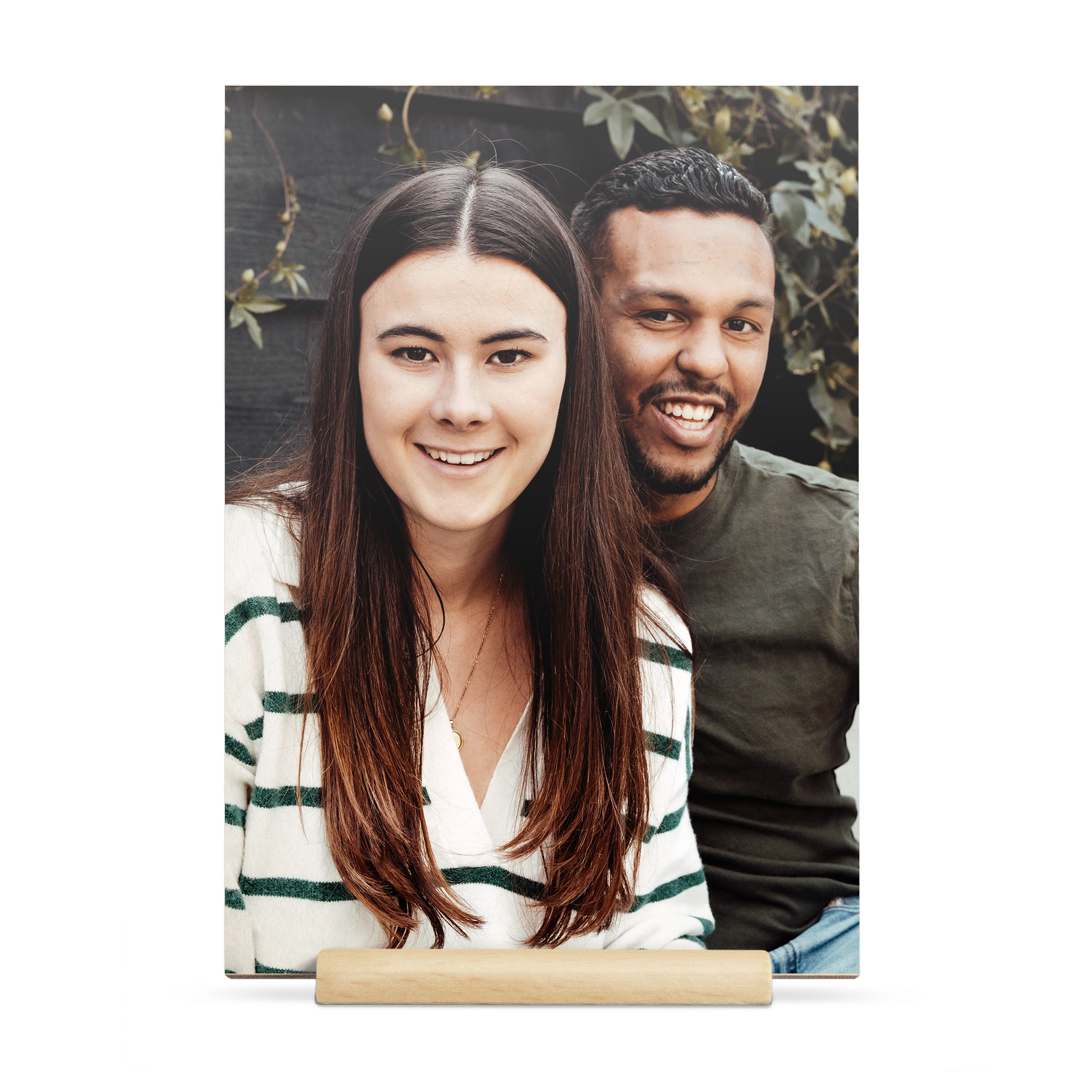 Carte Saint Valentin en bois - Portrait