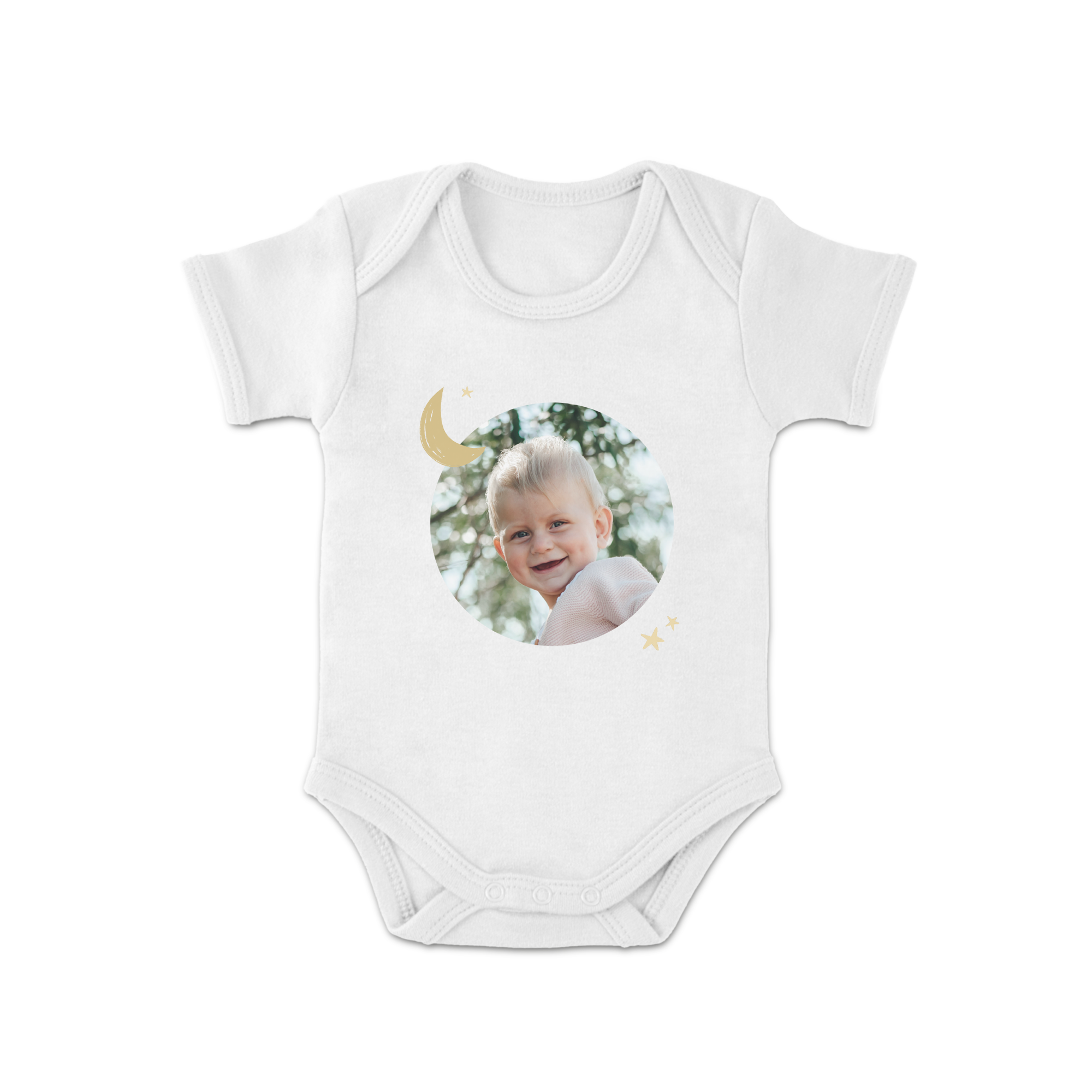 Babygrow - Printed - Short Sleeves - White - 86/92