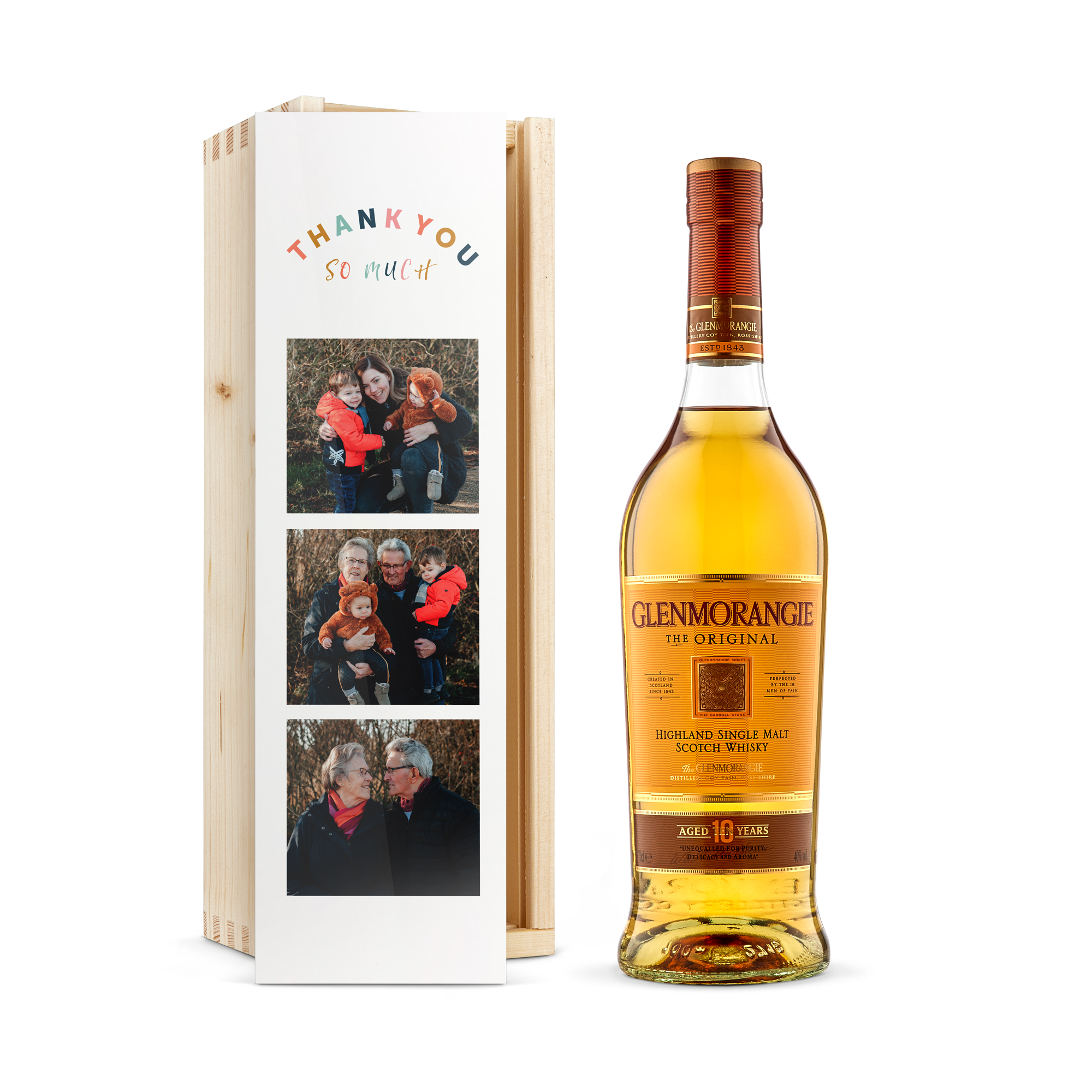 Personalised Whisky Gift - Glenmorangie Original - Wooden Case