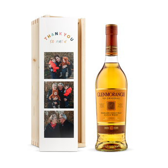Glenmorangie original whisky in personalised case