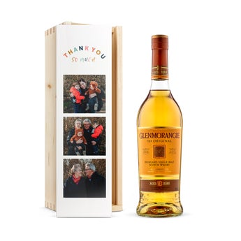 Glenmorangie original whisky in personalised case