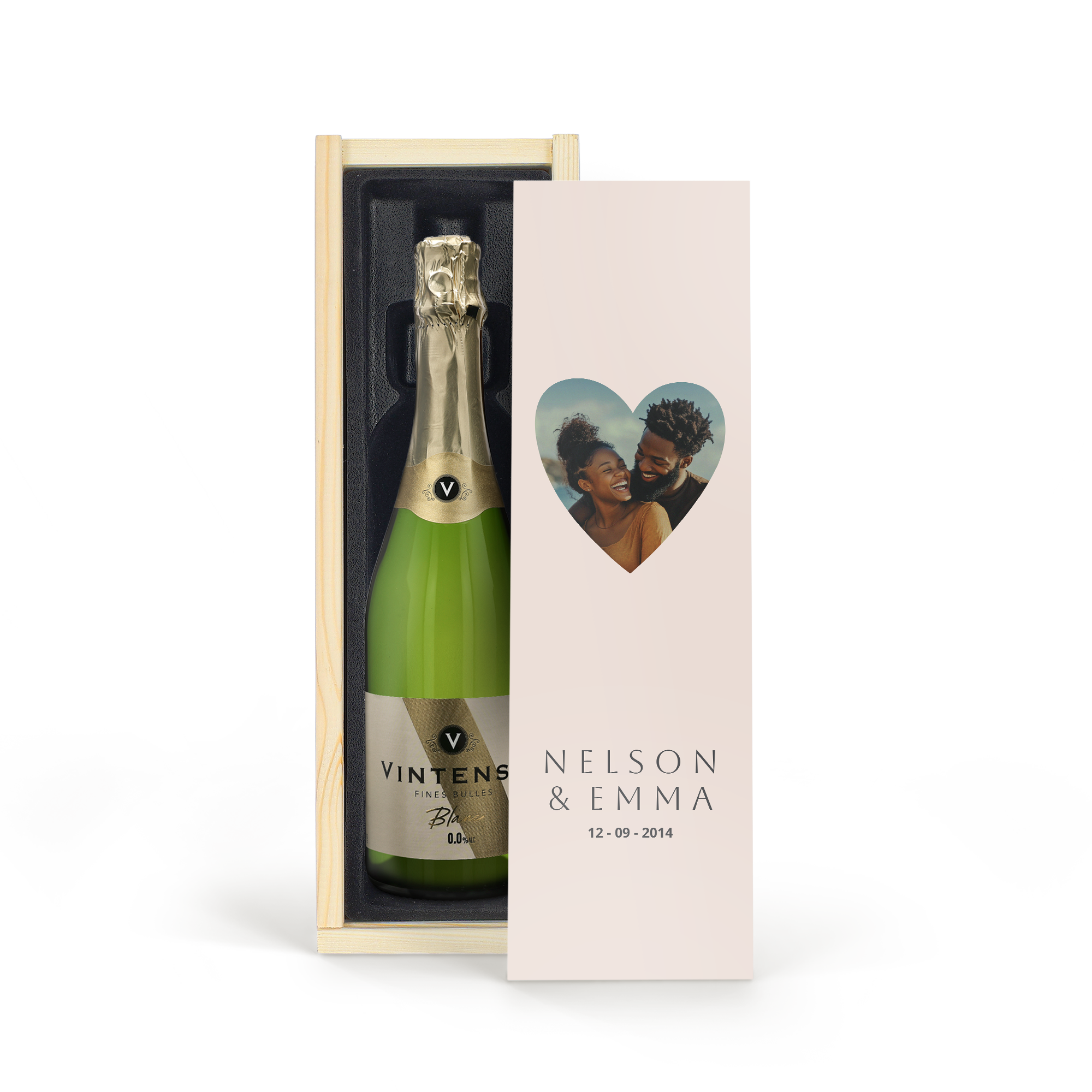 Vin blanc sans alcool Vintense - Coffret personnalisé