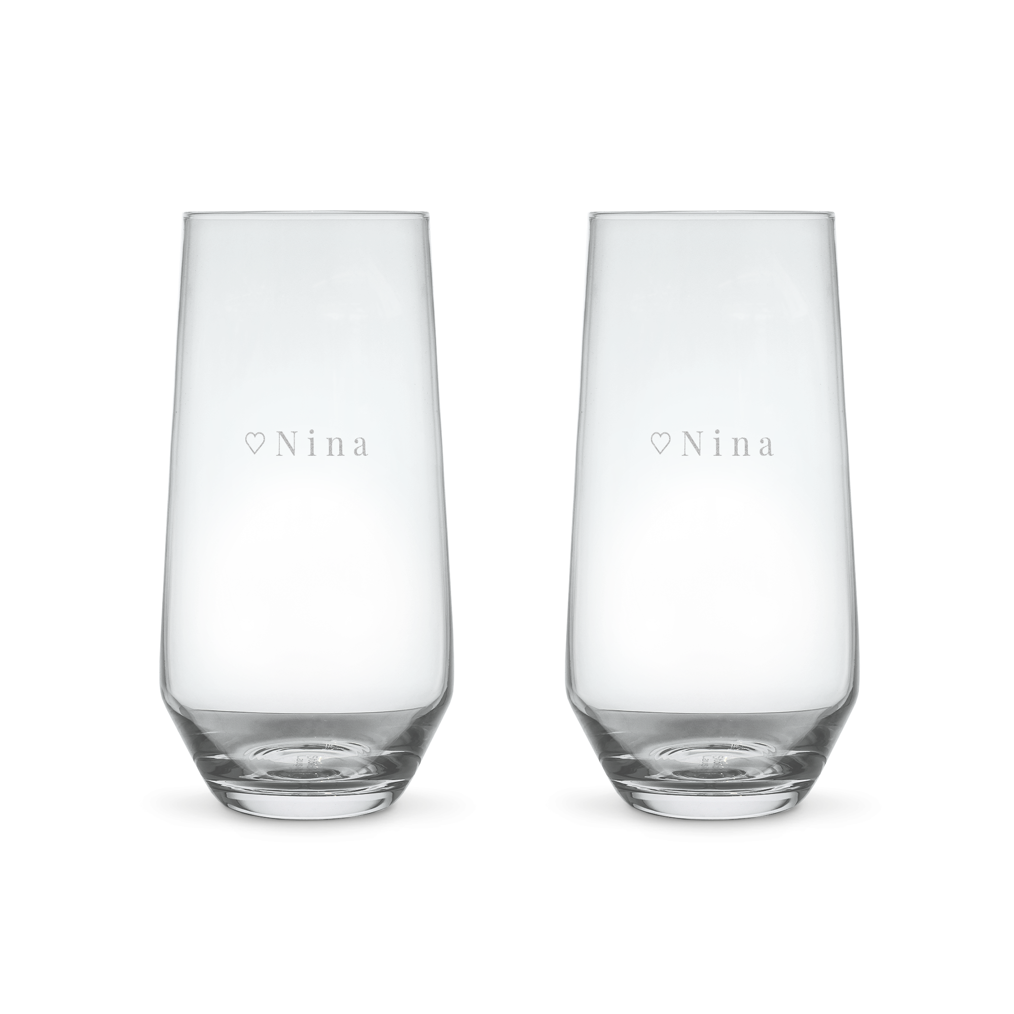 Waterglas graveren - Kristalglas - 390 ml - 2 stuks