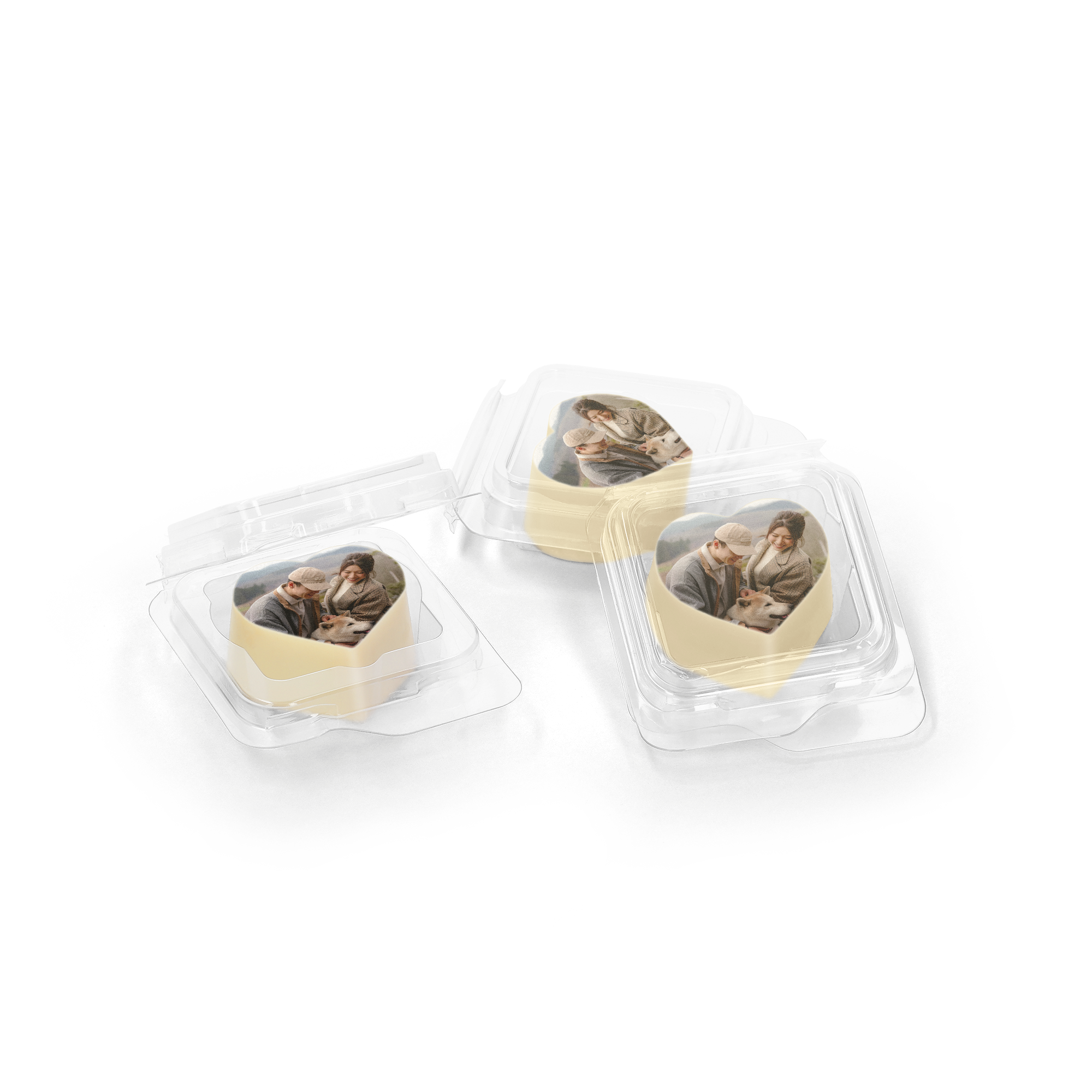 Személyre szabott csokoládék - Egyedi csomagolásban - Praliné - 25 db - Szív