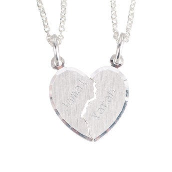 Pendentifs coeur séparable - Argent