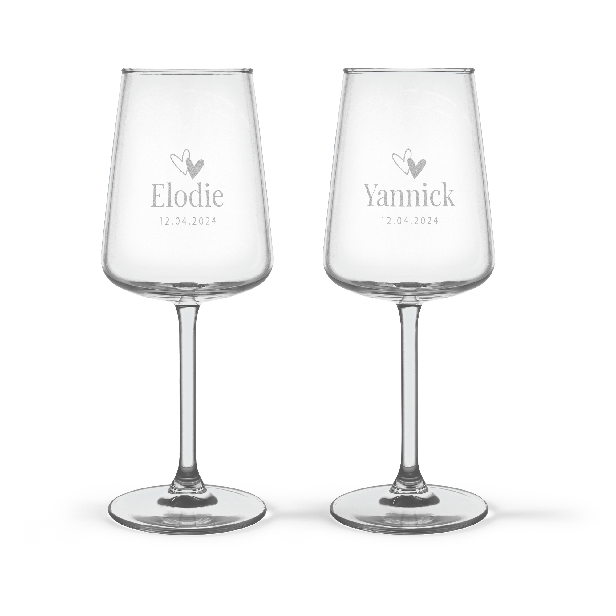 Verre à vin - Blanc - Verre de luxe - 2 pcs