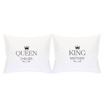 Personalised pillowcase set - Love - White - 60 x 50 cm