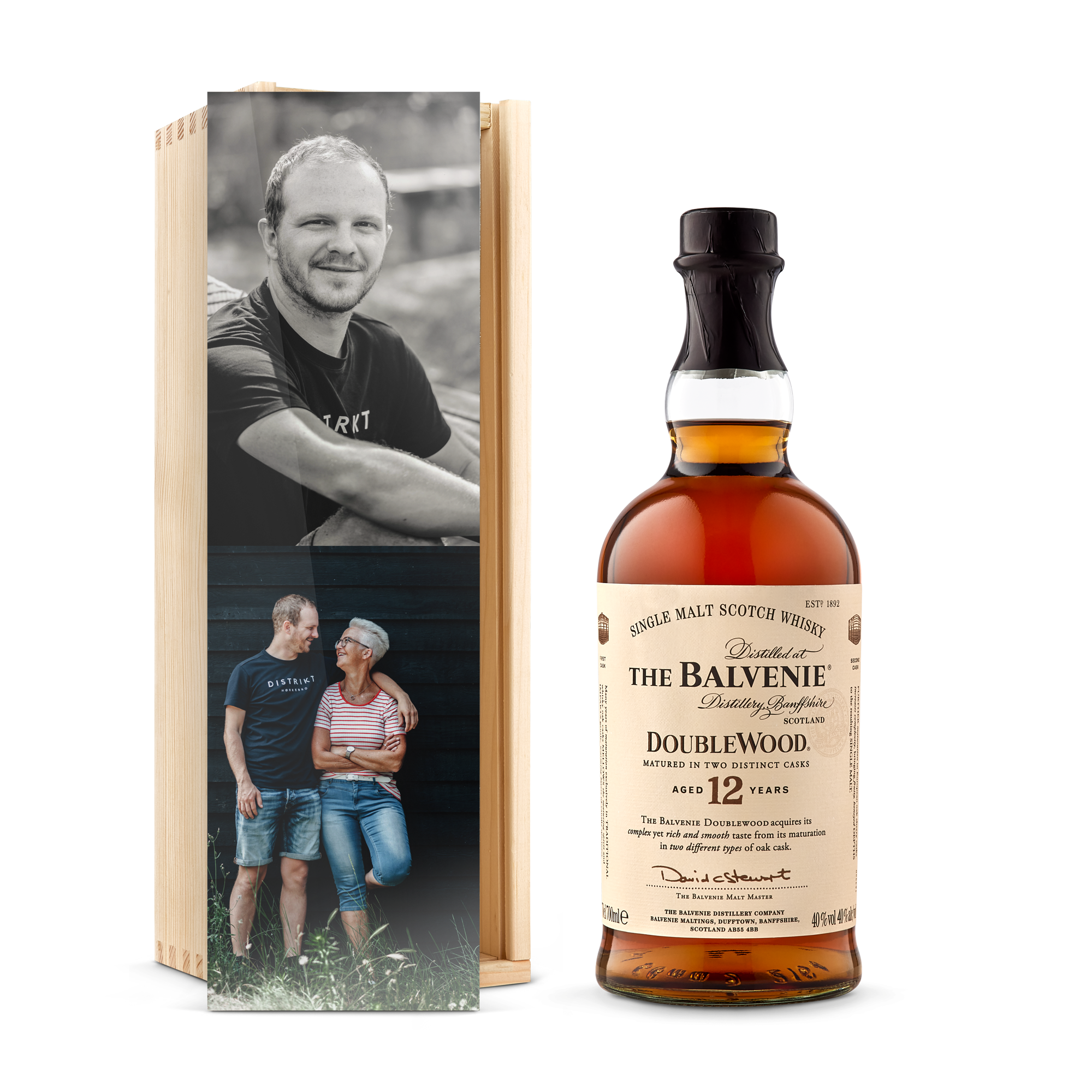 Personalised Whiskey Gift - The Balvenie - Wooden Case