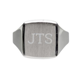 Silver signet ring - Men (18,5)