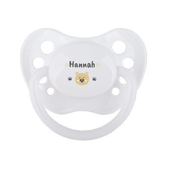 Schnuller mit Namen - Weiß