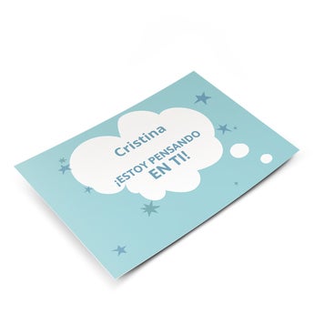 Tarjeta - Te pienso - Horizontal